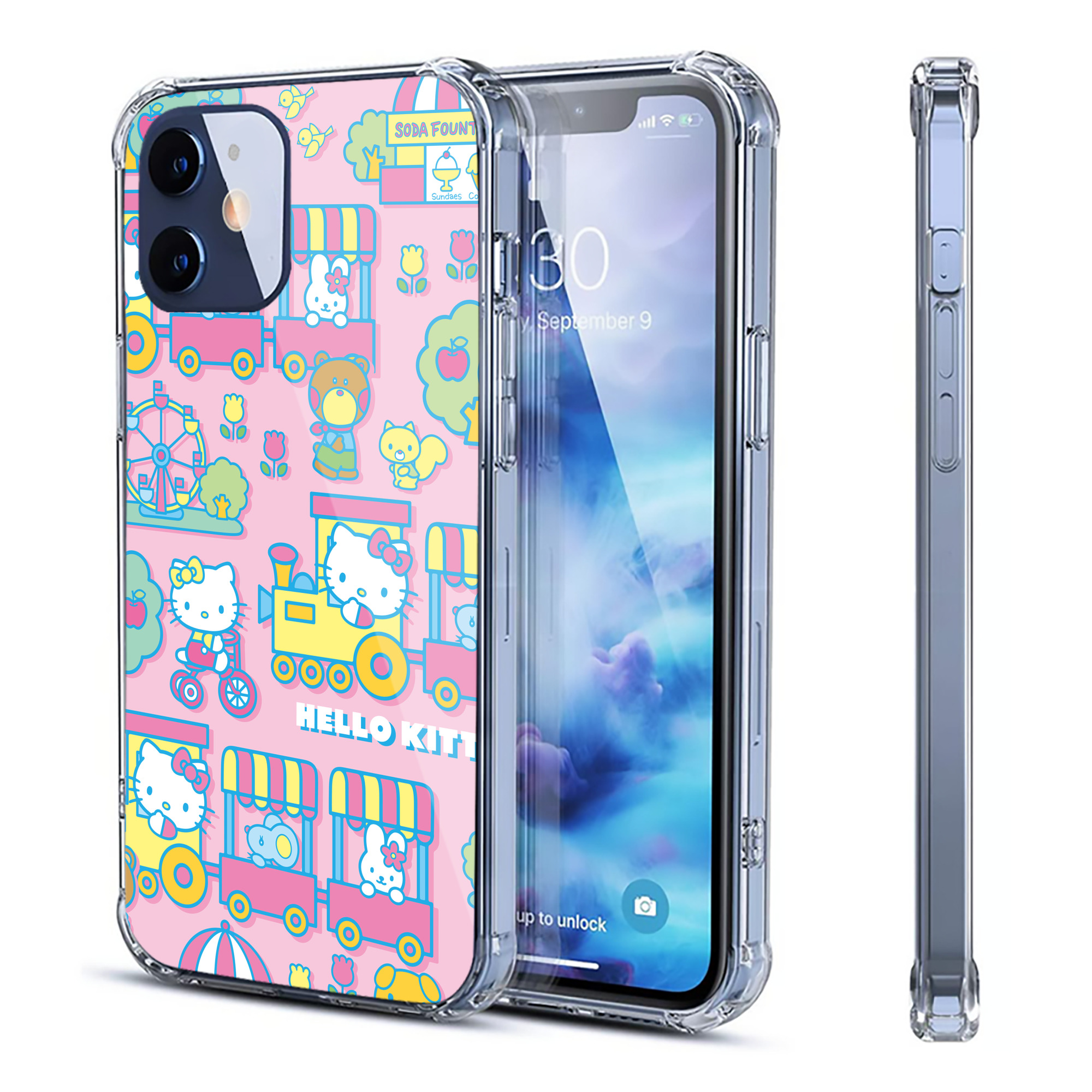 （画像用） Hello Kitty ハローキティ 【iPhone 12シリーズ対応】透明スマホケース（クリアソフトケース）